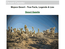 Tablet Screenshot of desertgazette.com